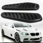2Pcs Carbon Fiber Car Hood Bonnet Vent Air Flow Intake Scoop Fender Universal