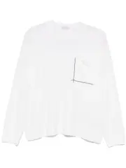 Brunello Cucinelli Monili Embellished Drop Shoulder Jumper XS,L White