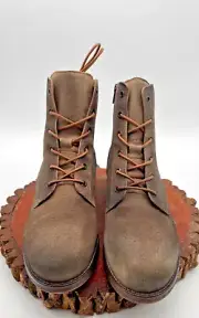 Unworn/In Box Taos Boot Camp Combat Boots Brown Leather Suede Side zips Size 11
