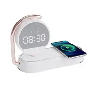 Simple Multifunctional Clock Alarm Clock 15W Wireless Charger Touch Night Light