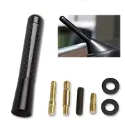 3" CARBON FIBER CAR AM/FM RADIO SHORT ANTENNA STUBBY SCREW ALUMINUM BLACK K11