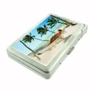 Ocean View D8 Cigarette Case with Built in Lighter Metal Wallet
