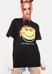 [MARKET] x Smiley Don't Happy Be Worry Tee