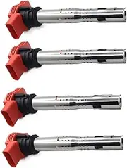 4Pcs Car Ignition Coil Compatible For Jetta And Golf Compatible For Passat CC Compatible For Audi A3/4/5/6/7/8 TT Q3/5 R8 06E905115 ABCDE
