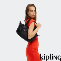 在飛比找Yahoo奇摩購物中心優惠-Kipling 經典黑菱格紋印花手提側背包-ART MINI