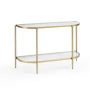 Gatsby 110cm Console Hall Table Fluted Glass & Gold Metal