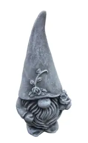Latex gnome mold plaster cement casting elf flower rubber mould 5"H x 2.75"W