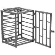 2PCS Mini Cage Model Animal Cage Decor Fence Miniature DIY Cage Tool Ornament