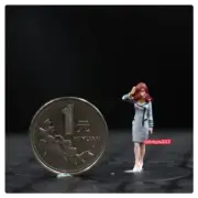 1/87 Uniform Girl Scene Prop Miniatures Figures Doll For Cars Vehicle Model Toy