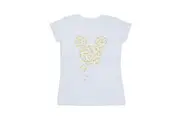 Mickey Mouse Womens/Ladies Chamomile Head Cotton T-Shirt (White) - UTBI52846