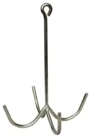 12 1/2" tall x 8 1/2" wide 4 FOUR PRONG STYLE HARNESS HOOK For cleaning horse