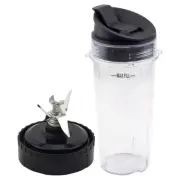 16 oz Cup, Sip & Seal Lid + Extractor Blade for Nutri Ninja BL770 BL772 BL773CO
