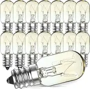 15 Pack Salt Lamp Bulb | Oven Bulb | Fridge Bulb | Small Screw E14 20W Bulb <300°C Dimmable Incandescent Bulbs Pygmy Bulb for Oven Light Bulb | Himalayan Salt Lamp Light Bulbs | Lava Lamp