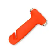Car Safety Hammer: Durable Window Breaker, Seat Belt Cutter (Small, Orange)