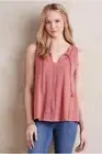 Anthropologie Meadow Rue Laced Tie Neck Top Size XS Pink Mauve New $68 Tag NWT