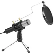 New Professional Condenser Microphone with Stand & Pop Filter, USB