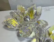 Italy Carlucci Italian Stunning 24% Crystal Water Lily Lotus Figurine (Small) 3"