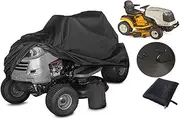 Happyyami Riding Mowers Lawn Mower Waterproof Cover Push Mower Covers Black Tarp Heavy Duty Tractor Cover Ride on Mower Cover Lawn Tractor Cover Outdoor Heavy Duty Tarp Tarps to Ride Set