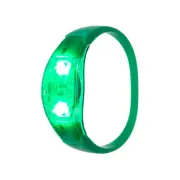 6 Green LED Sound Activated Bracelets Light Up Flashing Voice Control Ribbon