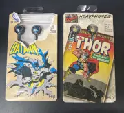 Marvel Comics Headphones Thor Wired Ihip Noise Isolating Earbud Dc Comics Batman