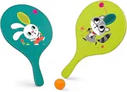B. Toys – Paddle Ball Game – 2 Colorful Paddles & 1 Ball – Active Play for Kids, Toddlers – Outdoor Toys & Games – 3 Years + – Bounce & Play Paddle Set