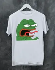 Anger Pepe Frog Meme Screaming T-Shirt Unisex, Tops Tees Cotton Short Sleeve