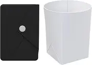 KiBcsLic Foldable Silicone Cup with Storage Sleeve, 250 Ml, Portable Drinking Cup for Outdoor, Running, Black