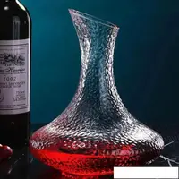 在飛比找樂天市場購物網優惠-酒壺 加厚錘紋紅酒醒酒器家用玻璃葡萄酒個性創意快速分酒器分酒