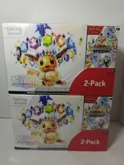 2x Pokémon TCG Prismatic Evolutions ETB & Booster Bundle Costco 2-Pack IN HAND