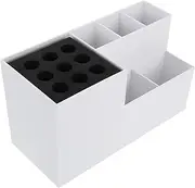 Homoyoyo Professional Hair Cutting Tool Organizer Case - Durable ABS Hairdressing Holder for Salon & Home Use - Stylish White Hair Tool Storage Container for Scissors Combs and