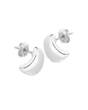 Bloomingdale's Fine Collection Polished Half Hoop Earrings in Sterling Silver