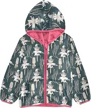 [Caihoyu] Toddler Girl Sherpa Jacket Organic Baby Girl Clothes Toddler Girl Fleece Jacket