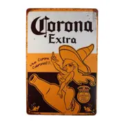 Tin Sign Corona Extra Sprint Drink Bar Whisky Rustic Look