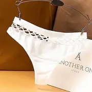 [FARZAH] Women Panties Female Underwear 3PCS/Set Sexy G-String Thongs Cotton Women Panties Hollow Out Slip Femme Plus Size S-XXL Underwear for Women Female Lingerie Underpants(White 1pc,S)