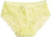 [Generic] Lace Panties for Women Sexy Full Coverage Underwear Breathable Soft Stretchy Hipster Briefs Lightweight Boyshorts