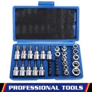 3/8" Star Torx Tamperproof E Socket Bit Set Male Female Hex Star Car Repair Tool
