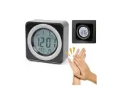 Voice Control BackLight Battery Operated Digital Deck LCD Display Alarm Clock