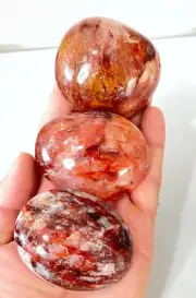 Fire Quartz Palm Stone Natural PS038 x 1