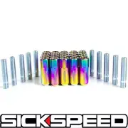 20 PC NEO CHROME LUG NUTS CONVERSION ADAPTER KIT 12X1.5 TO 12X1.5 FOR WHEELS/RIM