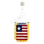 Liberia Flag Mini Banner / Double Sided Mini Liberia Car Window Flag