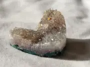 Colorful Rainbow Natural Amethyst Crystal Geode Heart