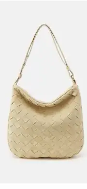 Hobo Intl NWT Merge Buff Woven Leather Shoulder Bag