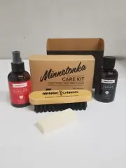 Minnetonka Shoe Care Kit Leather Suede Fabric Nubuck Repellant Cleaner Brush NIB