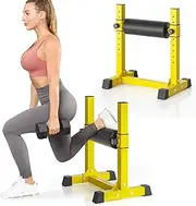 BODYRHYTHM Bulgarian Split Squat Stand, Single Leg Squat Roller Stand with 7 Adjustable Roller Heights for Squats, Leg Lunges, Bodyweight Training.