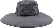 [CLSQLXYJZC] Men's Summer Sun Hat, Outdoor Visor Sunscreen Cap Top Detachable Breathable Big Brim Fisherman Hat, for Fishing Foldable Windproof Safari Boonie Hat(Grey)