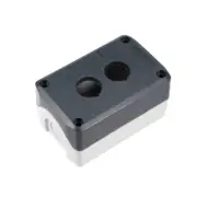 Push Button Switch Control Station Box 22mm 2 Button Hole Gray and White