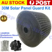 30M Solar Panels Bird Proofing Kit Coated Stainless Steel Mesh& 100pcs Fasteners