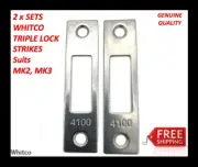 2 x Whitco Security Screen Door striker plate swing screen door lock triple lock