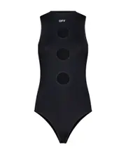 Meteor sleeveless bodysuit Black