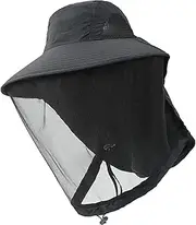 rockible Bees Keeping Hat Beekeeper Hat with Mesh Bees Keeping Supplies Nylon Face Protector Veils Hat for Backpacking Outdoor Camping, Black